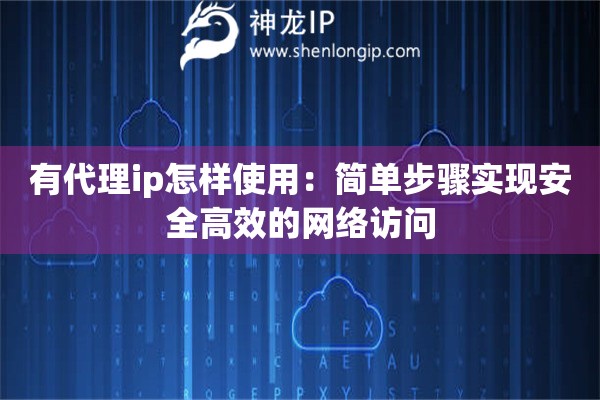 有代理ip怎样使用：简单步骤实现安全高效的网络访问