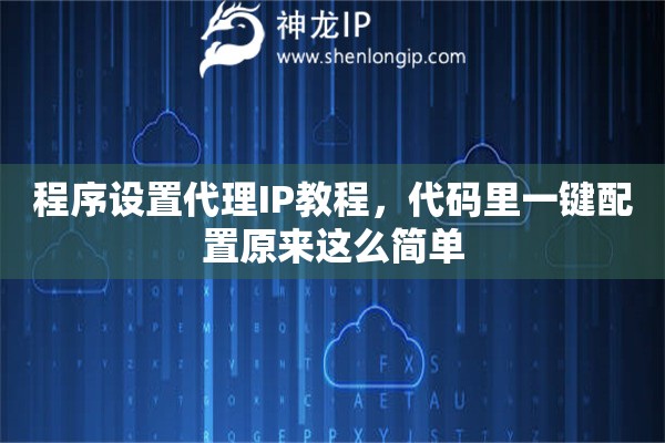 程序设置代理IP教程,代码里一键配置原来这么简单 程序设置代理IP教程,代码里一键配置原来这么简单