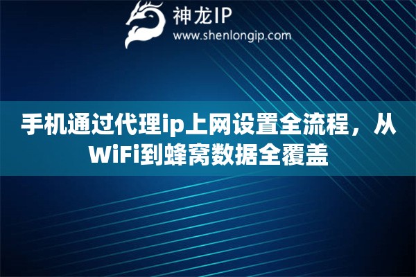 手机通过代理ip上网设置全流程,从WiFi到蜂窝数据全覆盖 手机通过代理ip上网设置全流程,从WiFi到蜂窝数据全覆盖