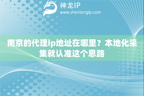 南京的代理ip地址在哪里？本地化采集就认准这个思路