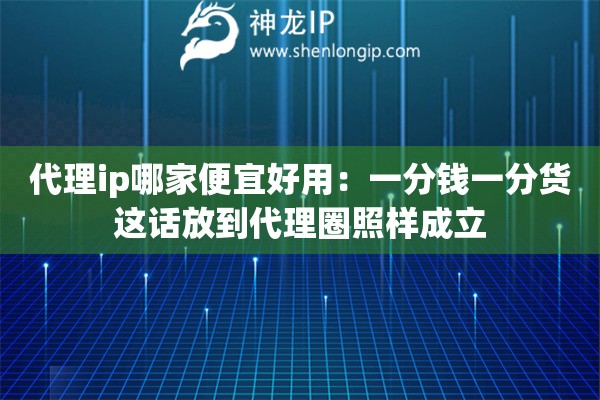 代理ip哪家便宜好用：一分钱一分货这话放到代理圈照样成立