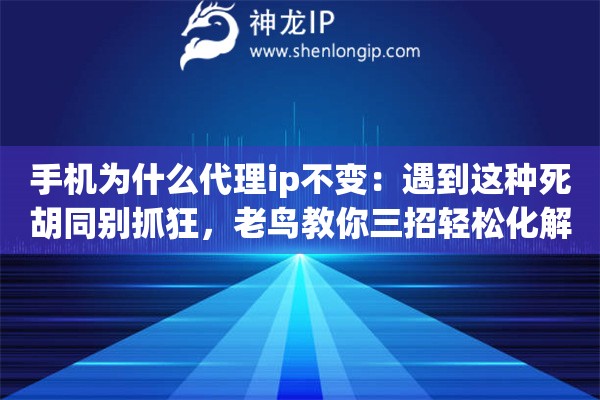 手机为什么代理ip不变：遇到这种死胡同别抓狂，老鸟教你三招轻松化解