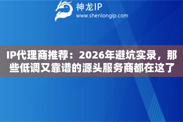 IP代理商推荐：2026年避坑实录，那些低调又靠谱的源头服务商都在这了
