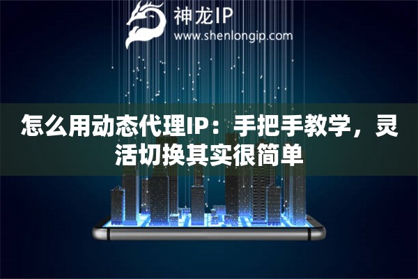 怎么用动态代理IP:手把手教学,灵活切换其实很简单 怎么用动态代理IP:手把手教学,灵活切换其实很简单