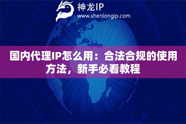 国内代理IP怎么用：合法合规的使用方法，新手必看教程