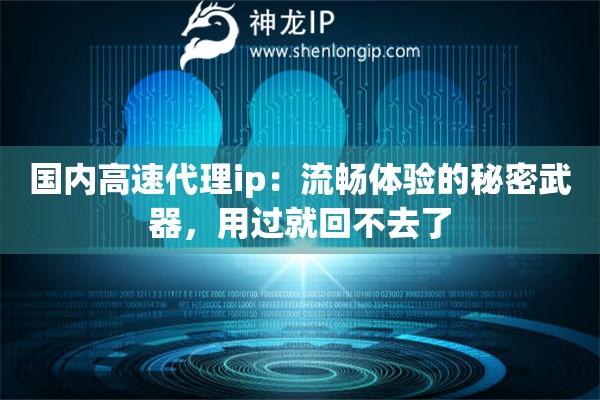 国内高速代理ip:流畅体验的秘密武器,用过就回不去了 国内高速代理ip:流畅体验的秘密武器,用过就回不去了