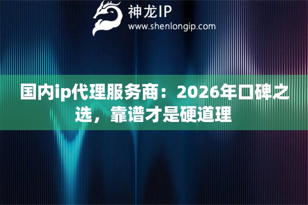 国内ip代理服务商：2026年口碑之选，靠谱才是硬道理