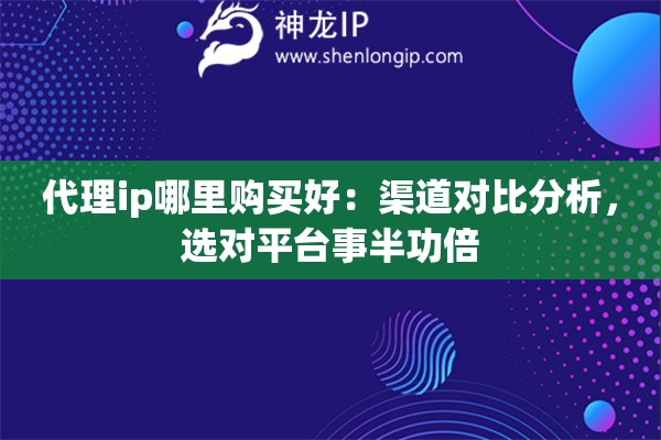 代理ip哪里购买好：渠道对比分析，选对平台事半功倍