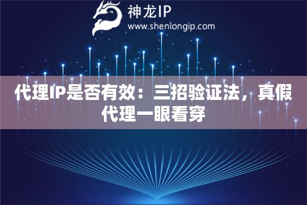 代理IP是否有效：三招验证法，真假代理一眼看穿