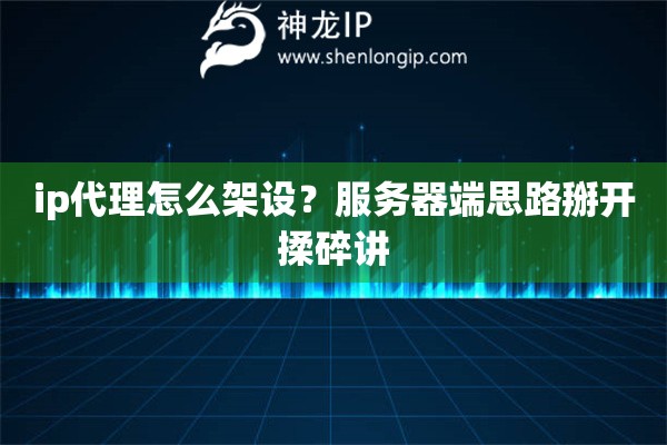ip代理怎么架设？服务器端思路掰开揉碎讲