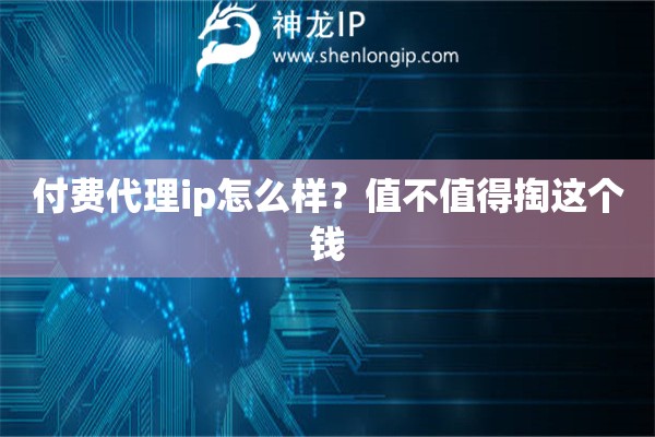 付费代理ip怎么样？值不值得掏这个钱