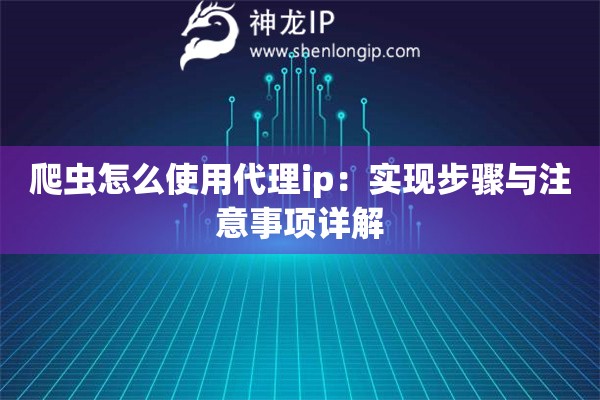爬虫怎么使用代理ip：实现步骤与注意事项详解