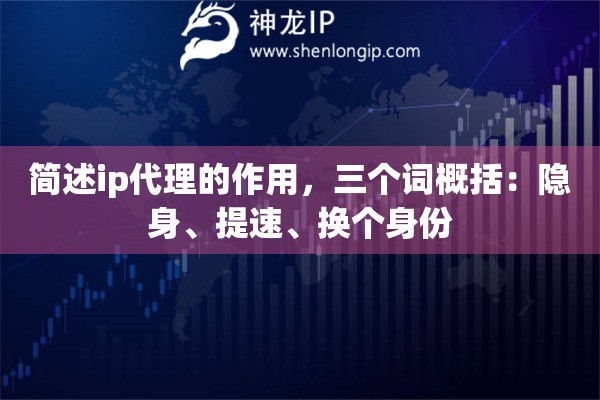 简述ip代理的作用，三个词概括：隐身、提速、换个身份