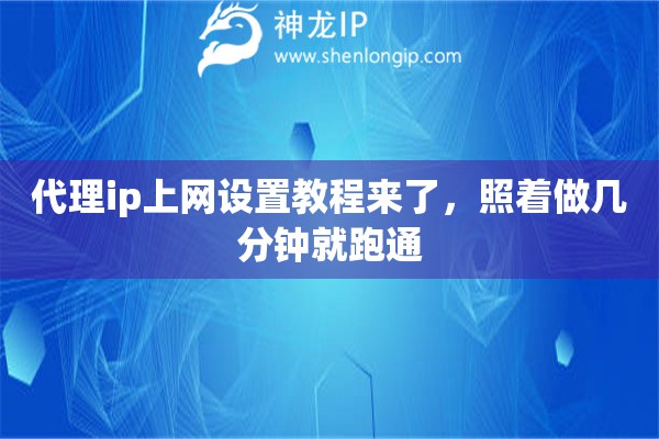 代理ip上网设置教程来了，照着做几分钟就跑通