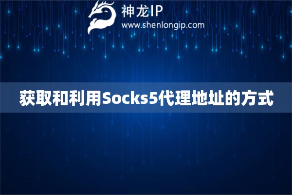 获取和利用Socks5代理地址的方式