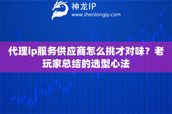 代理ip服务供应商怎么挑才对味?老玩家总结的选型心法 代理ip服务供应商怎么挑才对味?老玩家总结的选型心法