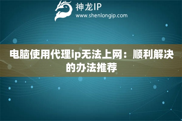 电脑使用代理ip无法上网：顺利解决的办法推荐