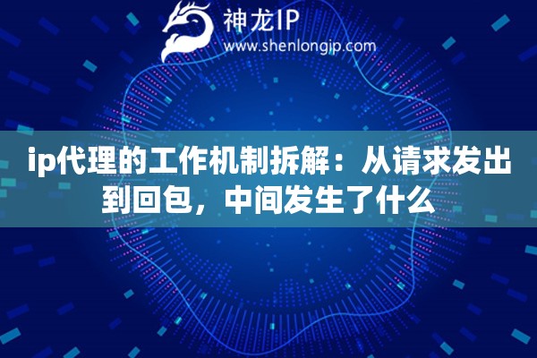 ip代理的工作机制拆解:从请求发出到回包,中间发生了什么 ip代理的工作机制拆解:从请求发出到回包,中间发生了什么