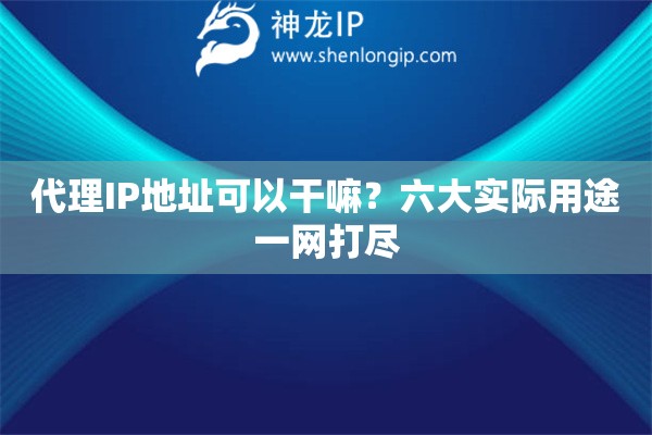 代理IP地址可以干嘛?六大实际用途一网打尽 代理IP地址可以干嘛?六大实际用途一网打尽