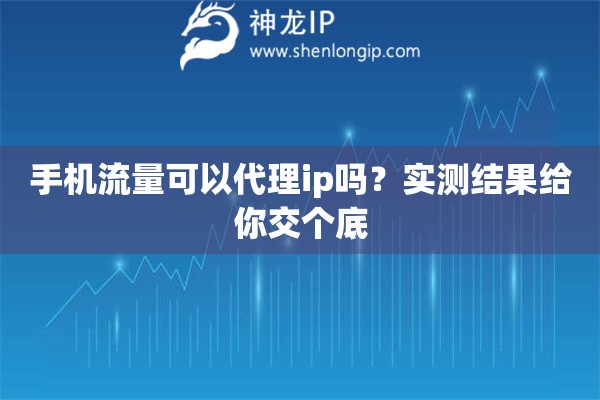 手机流量可以代理ip吗?实测结果给你交个底 手机流量可以代理ip吗?实测结果给你交个底