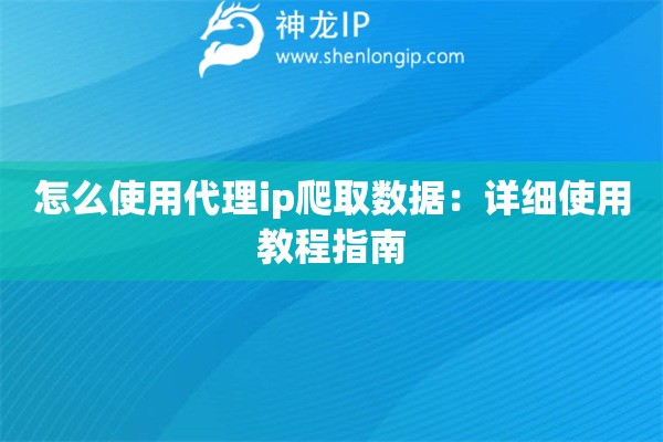 怎么使用代理ip爬取数据：详细使用教程指南