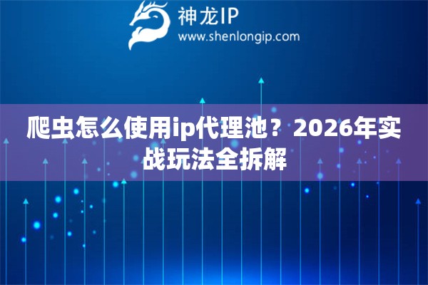 爬虫怎么使用ip代理池？2026年实战玩法全拆解