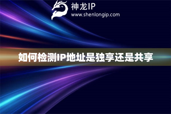 如何检测IP地址是独享还是共享
