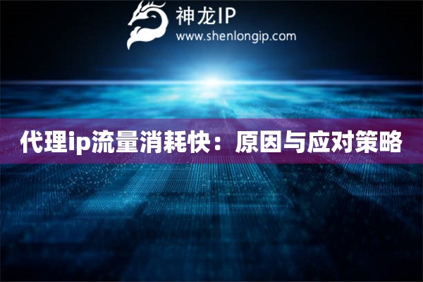 代理ip流量消耗快：原因与应对策略
