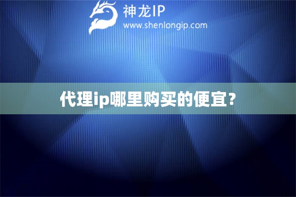 代理ip哪里购买的便宜？
