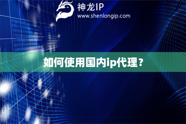 如何使用国内ip代理？