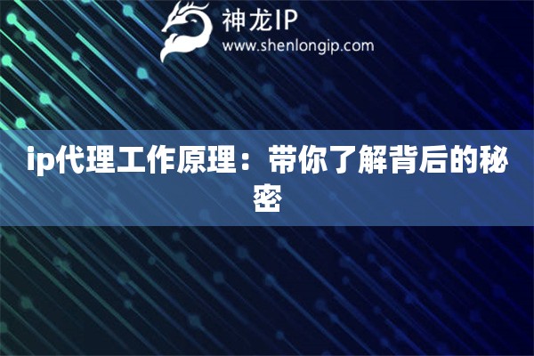 ip代理工作原理：带你了解背后的秘密