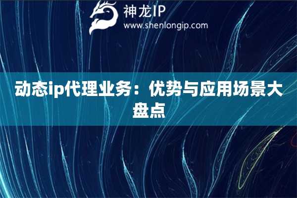 动态ip代理业务：优势与应用场景大盘点