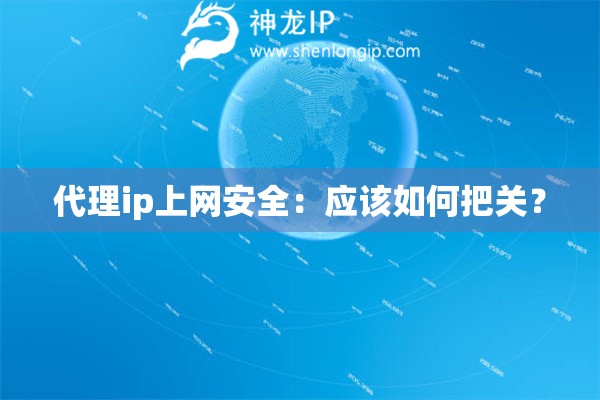 代理ip上网安全：应该如何把关？