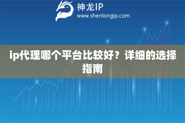 ip代理哪个平台比较好？详细的选择指南