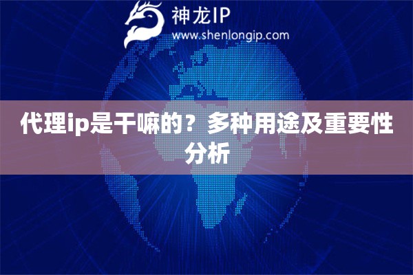代理ip是干嘛的？多种用途及重要性分析