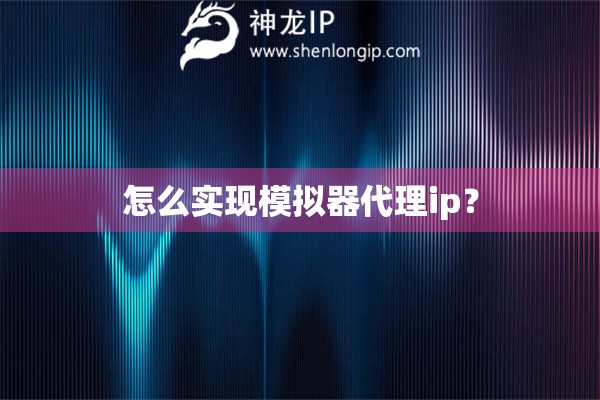 怎么实现模拟器代理ip？