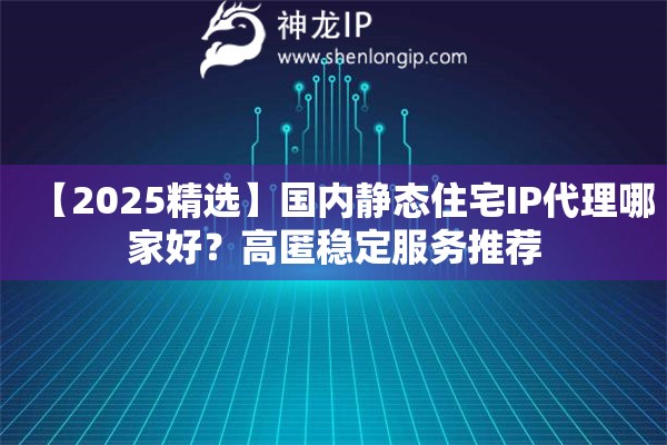 【2025精选】国内静态住宅IP代理哪家好？高匿稳定服务推荐