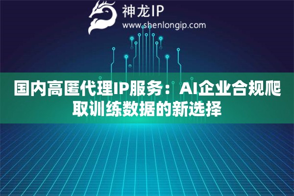 国内高匿代理IP服务：AI企业合规爬取训练数据的新选择