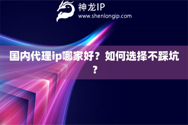国内代理ip哪家好？如何选择不踩坑？