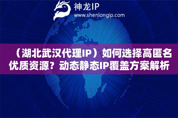 （湖北武汉代理IP）如何选择高匿名优质资源？动态静态IP覆盖方案解析