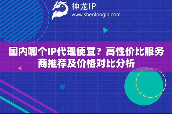国内哪个IP代理便宜？高性价比服务商推荐及价格对比分析