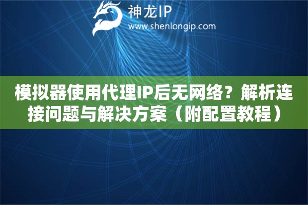 模拟器使用代理IP后无网络？解析连接问题与解决方案（附配置教程）