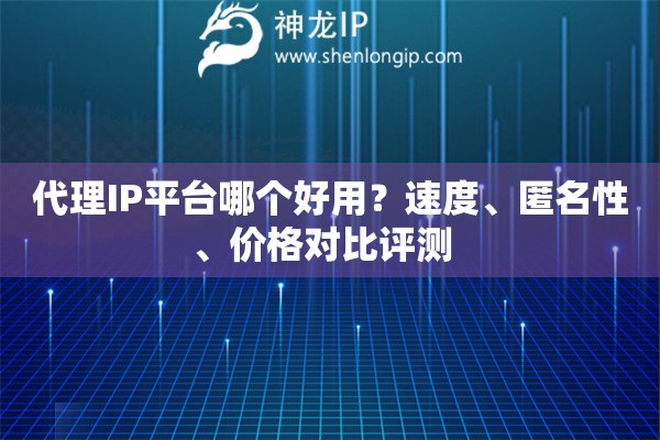 代理IP平台哪个好用？速度、匿名性、价格对比评测  