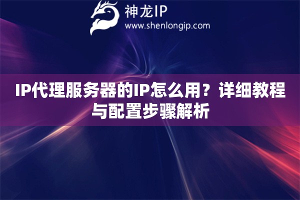 IP代理服务器的IP怎么用？详细教程与配置步骤解析