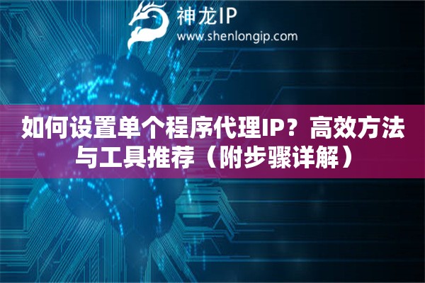 如何设置单个程序代理IP？高效方法与工具推荐（附步骤详解）