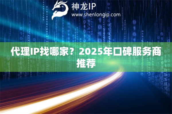 代理IP找哪家？2025年口碑服务商推荐