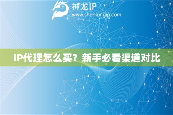 IP代理怎么买？新手必看渠道对比