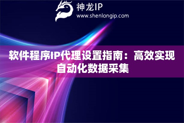 软件程序IP代理设置指南：高效实现自动化数据采集