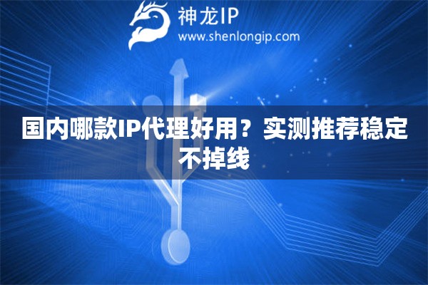 国内哪款IP代理好用？实测推荐稳定不掉线