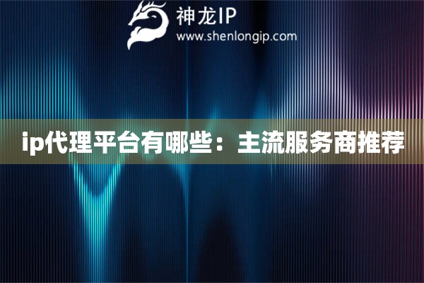 ip代理平台有哪些：主流服务商推荐